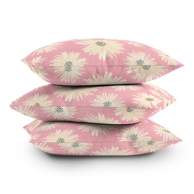 Modern Tropical Floral Outdoor Throw Pillow Playful Pink - Deny Designs 4 Modern Tropical Floral Outdoor Throw Pillow Playful Pink - Deny Designs - Image 2