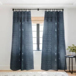 Mirimo Native Mudcloth Denim Single Panel Sheer Window Curtain - Deny Designs -Deny Designs GUEST 9d6c6457 d787 4638 9ab7 54cc9c8597c0
