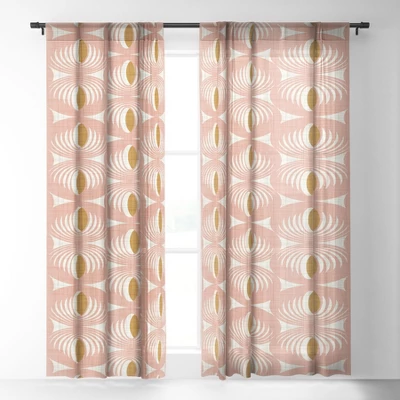 Heather Dutton Oculus Pink Single Panel Sheer Window Curtain - Deny Designs 3 Heather Dutton Oculus Pink Single Panel Sheer Window Curtain - Deny Designs