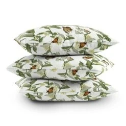 16"x16" Gyaneshwari Dave Pinecone Dream Monarch's Milkweeds Square Throw Pillow Green - Deny Designs -Deny Designs GUEST 9dfedee3 3c35 411a 9bef cb0ad3eebad4