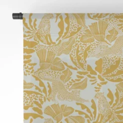 Evamatise Surreal Jungle In Bright Yellow Single Panel Sheer Window Curtain - Deny Designs -Deny Designs GUEST 9e8d0cf3 dde2 438a bcd6 340a87badb40