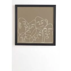 Simone Cotton Unrequited Love Framed Wall Canvas Black/Brown - Deny Designs -Deny Designs GUEST a16bd415 dae3 405c 8cd9 663782f6d87f