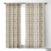 Iveta Abolina Peace Hands Tan 64" X 50" Single Panel Room Darkening Window Curtain - Deny Designs -Deny Designs GUEST a23d51ac 0b23 47fb a89d 2957be5029d4
