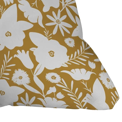 16"x16" Heather Dutton Finley Floral Goldenrod Square Throw Pillow White - Deny Designs 4 16"x16" Heather Dutton Finley Floral Goldenrod Square Throw Pillow White - Deny Designs - Image 2