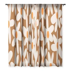 Kierkegaard Design Studio Daisy Time Retro Floral Pattern Single Panel Sheer Window Curtain - Deny Designs -Deny Designs GUEST a2beed95 e5c7 4d59 a7f5 98d04f9841a4