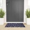 Alisa Galitsyna Navy Blue Patterned Leaves Welcome Mat - Society6 -Deny Designs GUEST a2cef79b 2fc2 4b2f 9a42 8ba8470e2b75