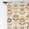 Emanuela Carratoni Retro Flowers Mix 50" X 96" Single Panel Room Darkening Window Curtain - Deny Designs -Deny Designs GUEST a2f16b55 f6ed 4349 b400 bb873cdb6365