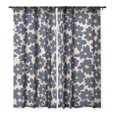 Miho Mini Floral Garden Single Panel Sheer Window Curtain - Deny Designs 4 Miho Mini Floral Garden Single Panel Sheer Window Curtain - Deny Designs - Image 2