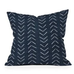 Becky Bailey Mud Cloth Big Arrows Square Throw Pillow Navy Blue - Deny Designs -Deny Designs GUEST a5ee5916 5564 4cf3 8c7f 500e87a65333
