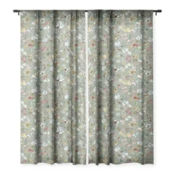 Ninola Design Wild Nature Countryside Green Single Panel Sheer Window Curtain - Deny Designs -Deny Designs GUEST a73ac1aa ca22 4605 8a4b 2ad112f3026e