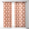June Journal Triangular Lines In Terracotta Single Panel Sheer Window Curtain - Deny Designs 1 June Journal Triangular Lines In Terracotta Single Panel Sheer Window Curtain - Deny Designs -Deny Designs GUEST aa94cabf 0f2d 4769 9865 a9fec069a941