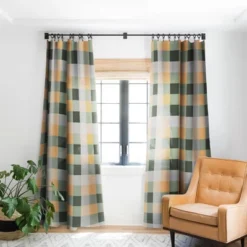 Miho Retro Color Illusion 84" X 50" Single Panel Blackout Window Curtain - Deny Designs -Deny Designs GUEST ab17cee4 5f50 467f abb2 b7f3fcfd2e34