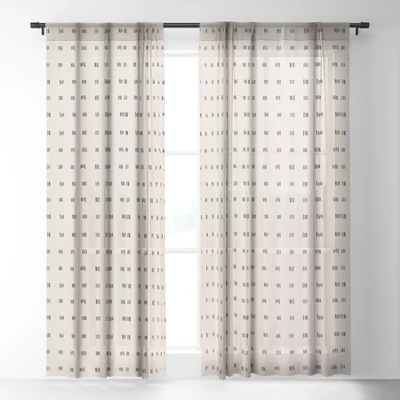 Urban Wild Studio Desert Check Small Charcoal Single Panel Sheer Window Curtain - Deny Designs 3 Urban Wild Studio Desert Check Small Charcoal Single Panel Sheer Window Curtain - Deny Designs
