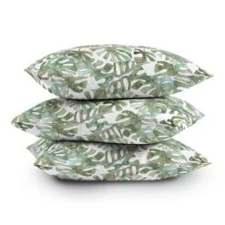 Dash And Ash Climbing Monstera Square Throw Pillow Green/White - Deny Designs -Deny Designs GUEST adc0bc95 5dbf 4079 bb01 7c95d71fdc08