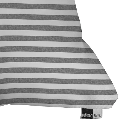 16"x16" Little Arrow Design Co. Striped Square Throw Pillow Gray - Deny Designs 4 16"x16" Little Arrow Design Co. Striped Square Throw Pillow Gray - Deny Designs - Image 2