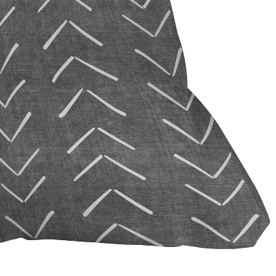 16"x16" Becky Bailey Mud Cloth Big Arrows Square Throw Pillow Gray - Deny Designs 4 16"x16" Becky Bailey Mud Cloth Big Arrows Square Throw Pillow Gray - Deny Designs - Image 2