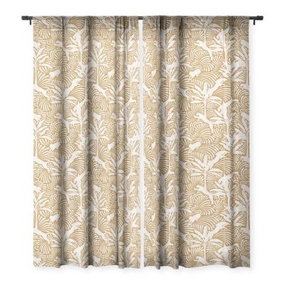 Evamatise Big Cats And Palm Trees Jungle Single Panel Sheer Window Curtain - Deny Designs 4 Evamatise Big Cats And Palm Trees Jungle Single Panel Sheer Window Curtain - Deny Designs - Image 2