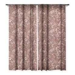 Ninola Design Botanical Collection Organic Holiday Single Panel Sheer Window Curtain - Deny Designs -Deny Designs GUEST b06ea4e5 f7ea 4e20 b9aa 50daf4ac8ead