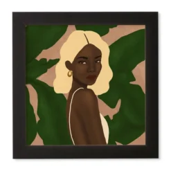 12" X 12" Nawaalillustrations Blonde Framed Wall Art Black - Deny Designs -Deny Designs GUEST b62bd68e cceb 4af2 a50d ade7d19f7e6d