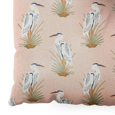 CoastL Studio Crane Peach Square Floor Pillow - Deny Desings 4 CoastL Studio Crane Peach Square Floor Pillow - Deny Desings - Image 2