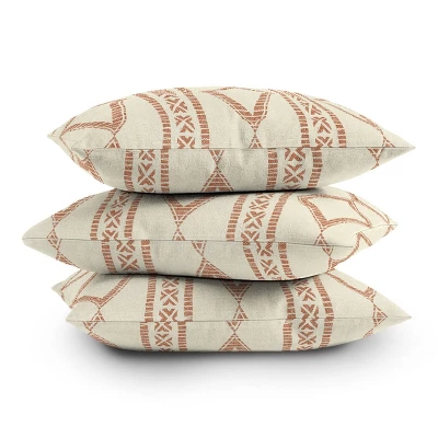 Little Arrow Design Co. Oceania Diamond Stripes Ginger Outdoor Throw Pillow Cream - Deny Designs 5 Little Arrow Design Co. Oceania Diamond Stripes Ginger Outdoor Throw Pillow Cream - Deny Designs - Image 3