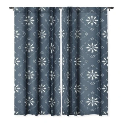 CoastL Studio Scandinavian Classic Blue 84" X 50" Single Panel Blackout Window Curtain - Deny Designs 4 CoastL Studio Scandinavian Classic Blue 84" X 50" Single Panel Blackout Window Curtain - Deny Designs - Image 2