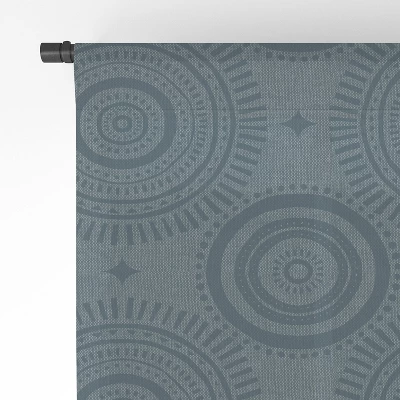 Little Arrow Design Co Boho Sun And Stars Dark Blue Single Panel Sheer Window Curtain - Deny Designs 5 Little Arrow Design Co Boho Sun And Stars Dark Blue Single Panel Sheer Window Curtain - Deny Designs - Image 3