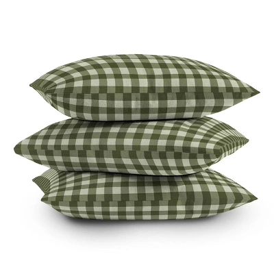 Colour Poems Gingham Pattern Moss Outdoor Throw Pillow Green - Deny Designs 4 Colour Poems Gingham Pattern Moss Outdoor Throw Pillow Green - Deny Designs - Image 2