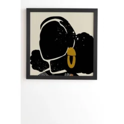 Domonique Brown Black Hair No. 4 Framed Wall Art Black - Deny Designs -Deny Designs GUEST bd325bdb f039 4cf3 b7b6 2ecdec38d5d0