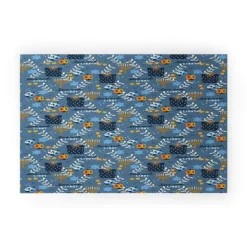 Marni Love And Light Blue Hanukkah Looped Vinyl Welcome Mat - Society6 -Deny Designs GUEST bf8d140f 72a3 42f2 b469 c2f962f14c82