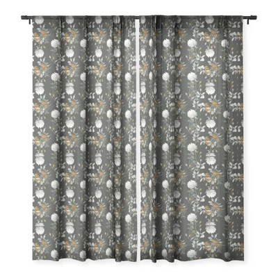 Iveta Abolina Helaine Night Single Panel Sheer Window Curtain - Deny Designs 4 Iveta Abolina Helaine Night Single Panel Sheer Window Curtain - Deny Designs - Image 2