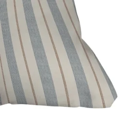 Little Arrow Design Co. Ivy Stripes Outdoor Throw Pillow Cream/Blue - Deny Designs
