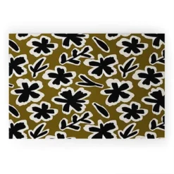 Alisa Galitsyna Florals On Olive Background Welcome Mat - Society6 -Deny Designs GUEST c21c6815 c84b 45d6 978e a817c5b91ce3
