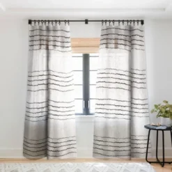 Holli Zollinger LINEN STRIPE RUSTIC Single Panel Sheer Window Curtain - Deny Designs -Deny Designs GUEST c42c5beb ef09 4abd 8d02 2abdc0bc0b3b