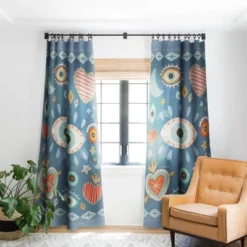 Carey Copeland Written In The Stars Milagros 84" X 50" Single Panel Blackout Window Curtain - Deny Designs -Deny Designs GUEST c6731617 5b6e 4e16 9b47 167c3ca7979e