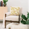 16"x16" Heather Dutton Finley Floral Goldenrod Square Throw Pillow White - Deny Designs -Deny Designs GUEST c80e5c60 0142 4955 9eea 0260b3583536