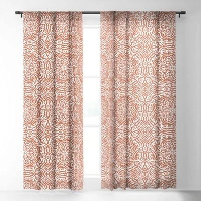 Marta Barragan Camarasa Terracotta Strokes Pattern Single Panel Sheer Window Curtain - Deny Designs 3 Marta Barragan Camarasa Terracotta Strokes Pattern Single Panel Sheer Window Curtain - Deny Designs