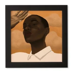 12" X 12" Nawaalillustrations Suns Out Framed Wall Art Black - Deny Designs -Deny Designs GUEST ccc17a27 05cd 4a5e a11e d45431440726