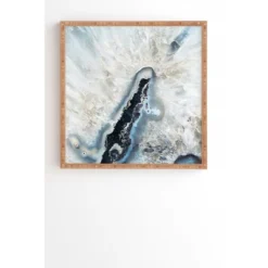 Bree Madden Ice Crystals Bamboo Framed Wall Art - Deny Designs -Deny Designs GUEST cd9e60c9 1866 437a b47e 1a23d2a04e60