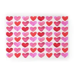 Amy Sia Heart Watercolor Looped Vinyl Welcome Mat - Society6 -Deny Designs GUEST cf42b36b a168 4e80 b720 274f4f13f061
