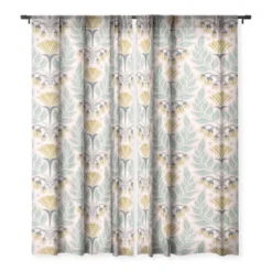 Heather Dutton La Floraison Blush Pink Single Panel Sheer Window Curtain - Deny Designs -Deny Designs GUEST cfbb14e8 2f03 4a28 aa1d 867bbdc00838