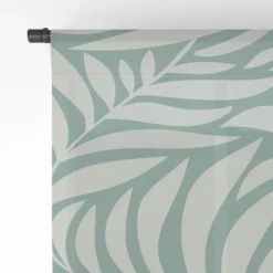 Heather Dutton Flowing Leaves Seafoam Single Panel Sheer Window Curtain - Deny Designs -Deny Designs GUEST d0279e81 cc24 4f31 973b 3e64f1fcf6db
