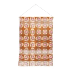 Schatzi Brown Retro Jumbo Daisy Fiber Wall Hanging Orange - Deny Designs -Deny Designs GUEST d35e494b 0777 4ae6 a256 dbca4a070b3f