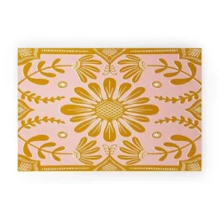 Sewzinski Boho Florals Yellow White Pink Looped Vinyl Welcome Mat - Society6 12 Sewzinski Boho Florals Yellow White Pink Looped Vinyl Welcome Mat - Society6 -Deny Designs GUEST d53b9ebf adaf 486b 8704 8c014e7ad53c
