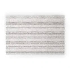 Holli Zollinger LINEN STRIPE RUSTIC Looped Vinyl Welcome Mat - Society6 -Deny Designs GUEST d66cb9a1 bf12 4a93 8e49 1578c5bcdf96