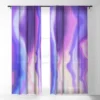 Marta Barragan Camarasa Lilac Luminous Strokes Single Panel Sheer Window Curtain - Deny Designs -Deny Designs GUEST d97c616b 3eea 4f1f b322 f57a50bda746