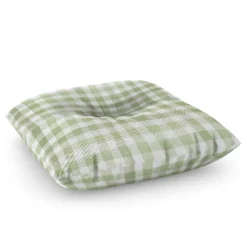 Ninola Design Watercolor Gingham Salad Green Floor Pillow - Deny Desings -Deny Designs GUEST da86cbb7 f3ea 4bd4 81cc 0b9c8a281220