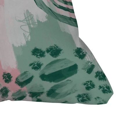 18"x18"Justin Shiels In Abstract Square Throw Pillow Pink/Green - Deny Designs 4 18"x18"Justin Shiels In Abstract Square Throw Pillow Pink/Green - Deny Designs - Image 2