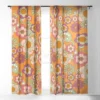 Mirimo Nostalgic 70s In Orange Single Panel Sheer Window Curtain - Deny Designs -Deny Designs GUEST de5b4278 725e 47d7 b53b 46f970a3492d