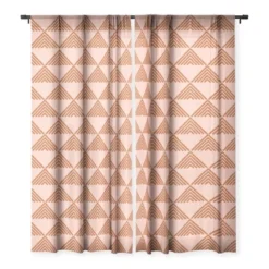 June Journal Triangular Lines In Terracotta Single Panel Sheer Window Curtain - Deny Designs -Deny Designs GUEST df41dd1d 8419 4762 8b81 f025c353258c